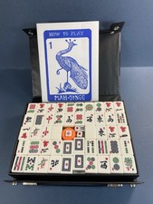 Vintage Mahjong Set – 148 Tiles, Dice & Wind Marker - Green Back - Travel Set