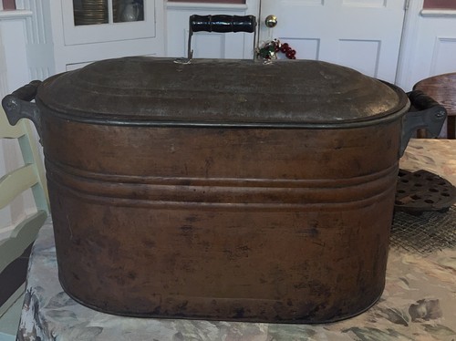 Large antique copper steamer - copper,
