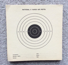 Vintage National 6 Yards Air Pistol targets - 30 paper targets