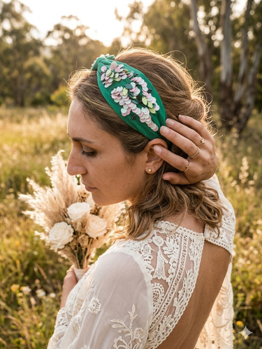Anthropologie hairband green - hairband,
