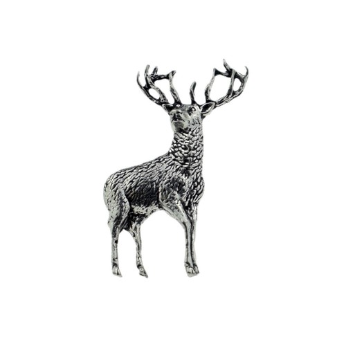 Stag pewter lapel pin badge - lapel,
