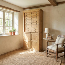 Antique Pine Bank of Drawers