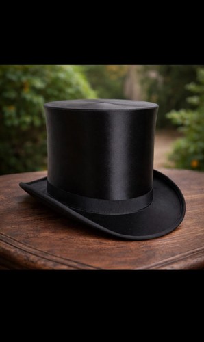 Silk black top hat classic - black,