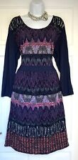 JOE BROWNS ART DECO PRINT JERSEY PARTY DRESS SIZE 18