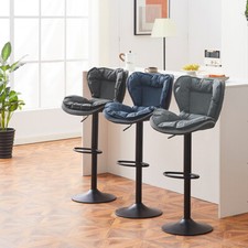 2x Bar Stools Faux Leather