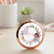 Personalised Floral Compact
