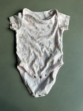 Next Baby Girl Bodysuit 3-6 Months Woodland Animals Hedgehog Rabbit Print EUC