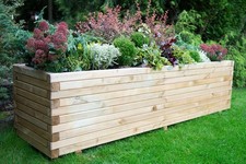 Forest Lomello Outdoor Wooden Garden Trough Rectangular Planter - 1.8m x 0.5m