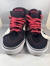 Vans Sk8-Hi Metallica Special Edition Shoes Men’s 10.5 Black/Red Rare