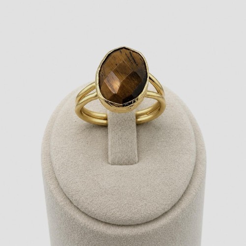22k gold plated tiger - plated, eye