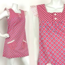 VTG 60s 70S PINK WHITE BLUE
