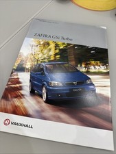 VAUXHALL ZAFIRA GSI TURBO SALES BROCHURE 2002 2003