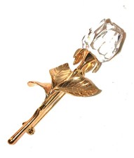 Swarovski Crystal Rose Brooch