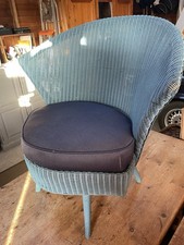 lloyd loom chair. Rare. Sprung Upholstered Seat. Lusty. Bedroom Conservatory