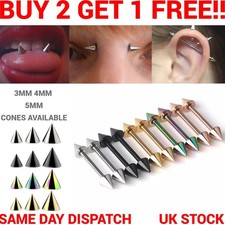 Tongue bar spike barbell ear - bar,