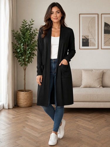 Longline thick cardigans - longline,