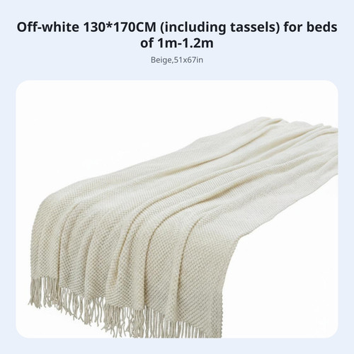 Tasseled geometric throw soft - throw,