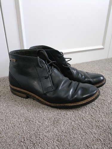 Barbour mens black leather - black,