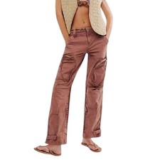 We The Free People Cant Compare Slouch Cargo Pant Mauve Womens Size Small 6 Pink