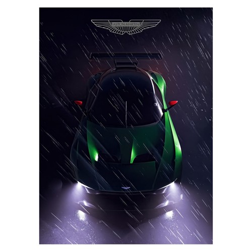Green sports car dramatic - sports,