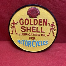 Golden Shell Cast Iron Sign