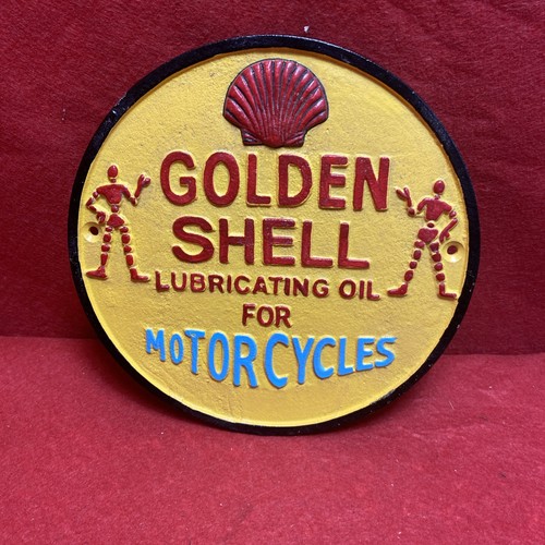 Golden shell cast iron - iron, sign