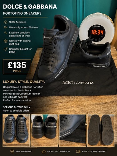Mens sneakers size 9 black - mens, d&g