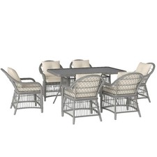 6 Seater Rattan Dining Set