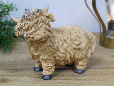 Fun Resin Highland Cow Garden