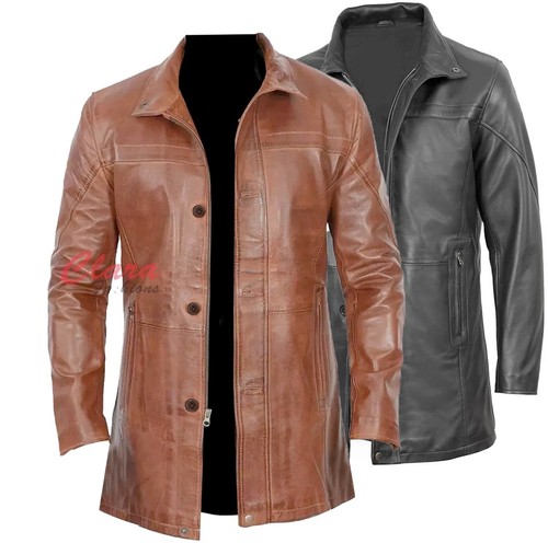 Men vintage distressed brown - men's,