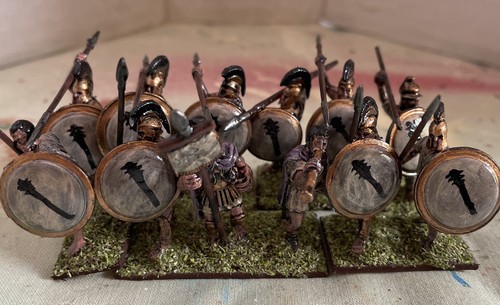 28mm greek hoplites - greek, painted