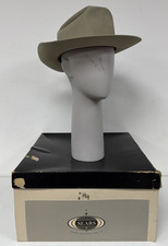 Vintage Sears Cowboy Hat Grey Beige Size 7 60cm Ladies Western With Box