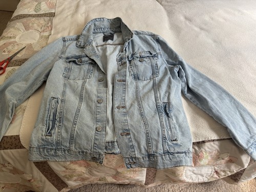 Men denim jacket - denim,