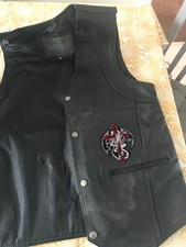 Mens sleeveless leather - mens,