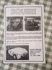 Squire sidecars sales - sidecars, phamplet