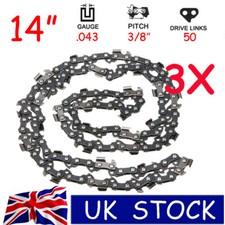 3x 14" Inch Chainsaw Chain Blade 3/8" .043 Gauge 50 DL Fit Stihl 017 MS170 MS171