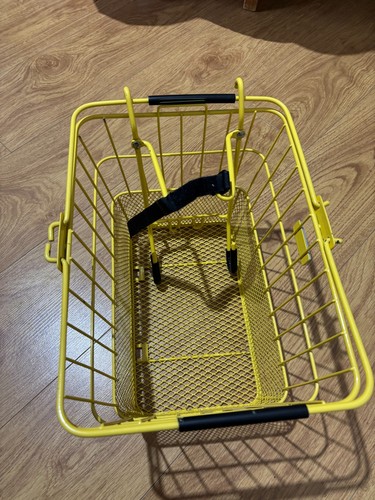 Yellow large bicycle basket - yellow,