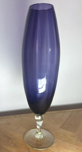 Vintage hand blown purple art - vintage,