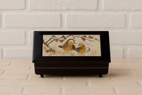 Vintage chokin art swan lake - art,