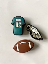 Philadelphia Eagles NFL Kelce Shie Charm Croc Charm Jibbitz Widgets 3 Charms