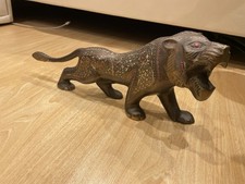 Spectacular Brass Tiger Ornament Statue Home Decor Animal Figure Sculpture