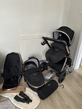Egg diamond black pram with - black,