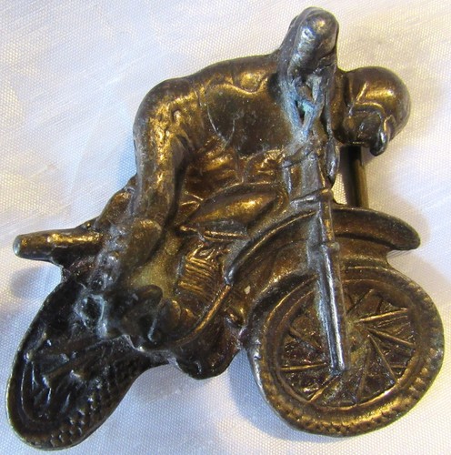 Vintage motorcycle belt buckle - vintage,