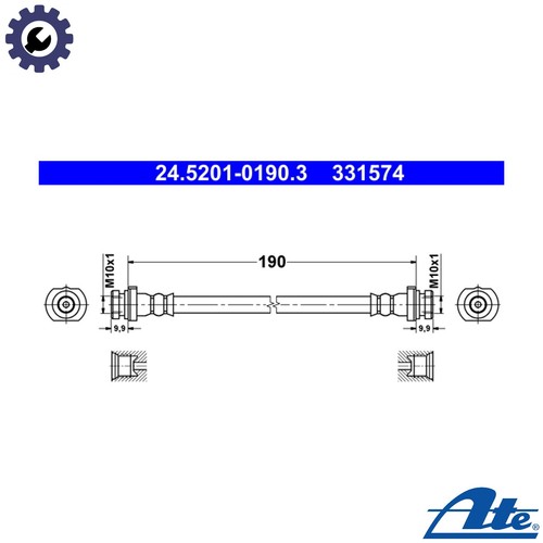 Brake hose 5201 0190 - brake,