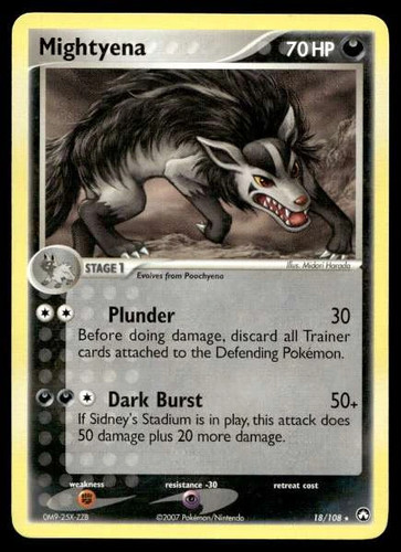 Mightyena 108 power - 18/108, ex