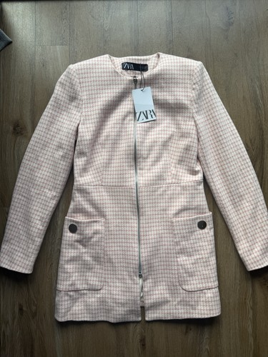 Zara pink houndstooth - houndstooth, zip