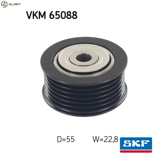 Deflectionguide pulley vribbed - pulley,