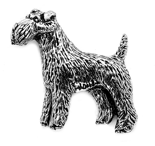 Fox terrier dog pin badge - fox,