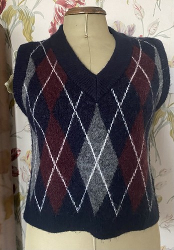 Women navy blue argyle - navy,