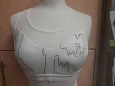 New BNWT Calvin Klein bright white Active wear stretch sports bra sz M £50 mesh